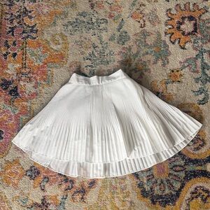 storets White Pleated Circle Skirt